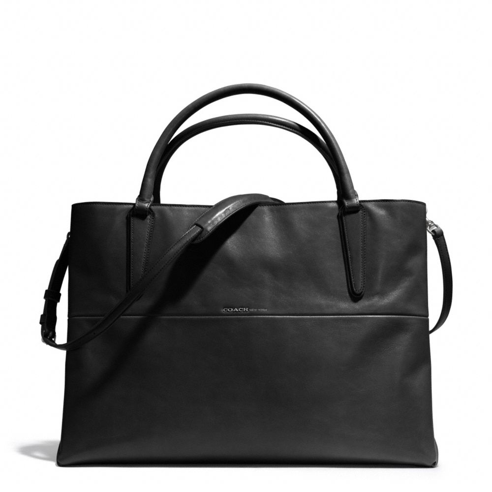 black soft leather shoulder bag