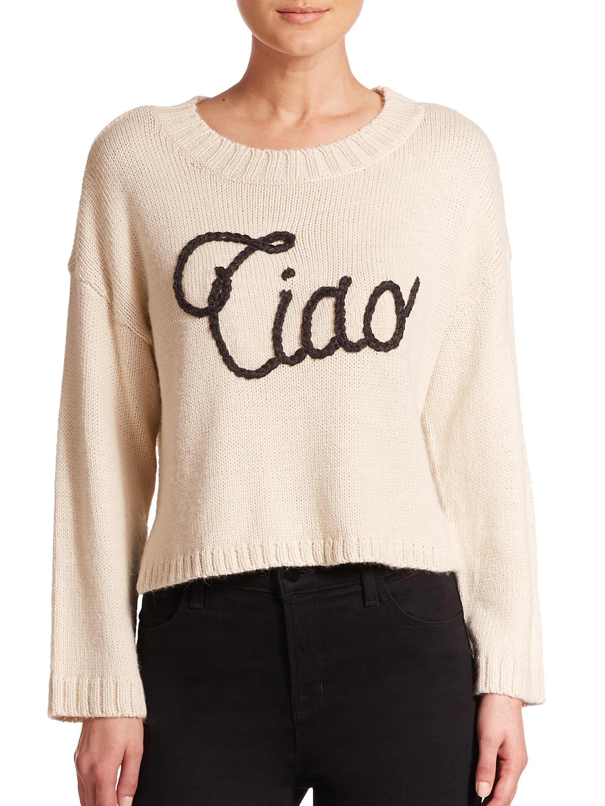 Wildfox Ciao Bella Sweater in Natural | Lyst