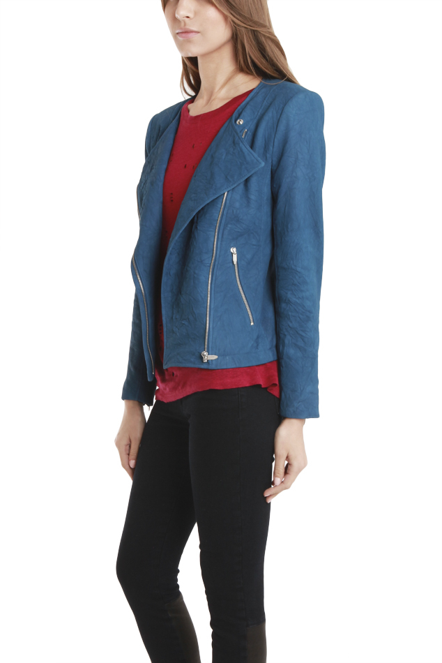 Lyst - Theyskens' Theory Jarde Nasher Leather Jacket in Blue