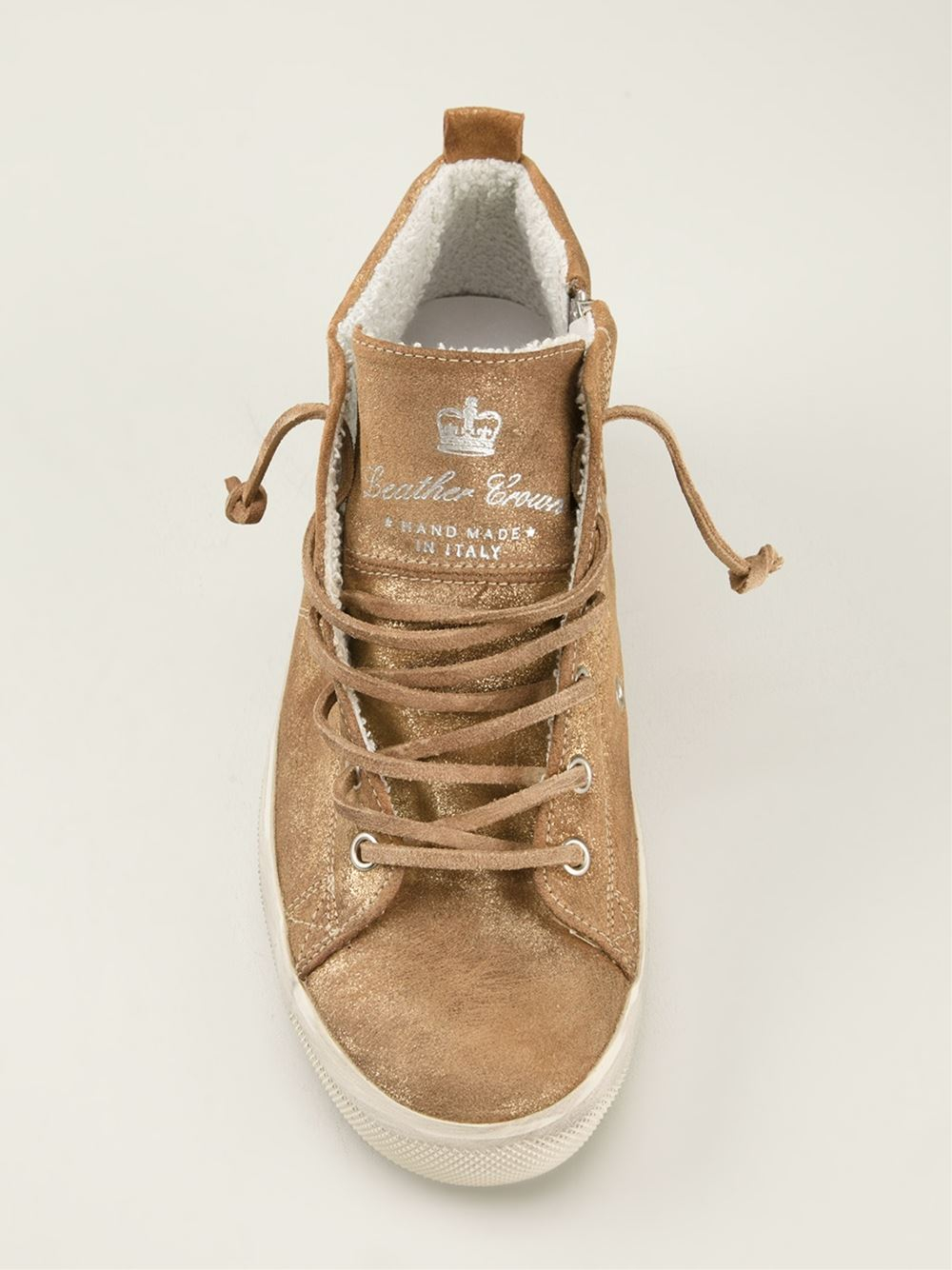 sneakers leather crown online