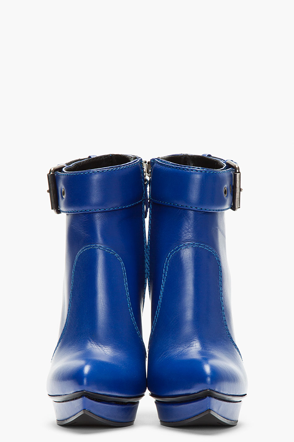 wedge biker boots