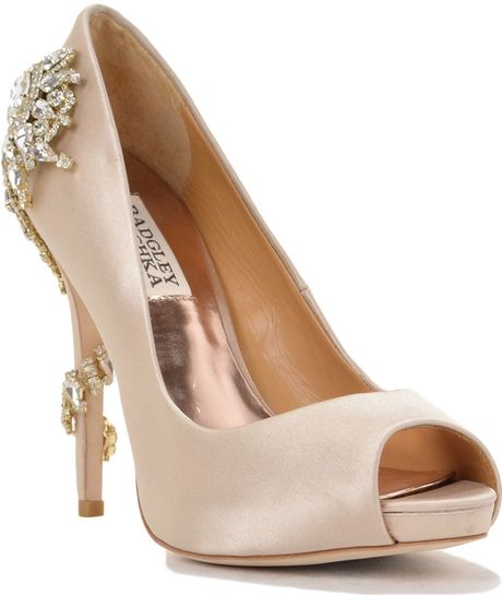 satin embellished heels