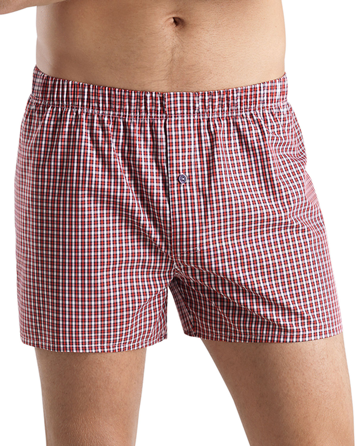 Lyst - Hanro Fancy Woven Check Boxer Shorts in Red for Men