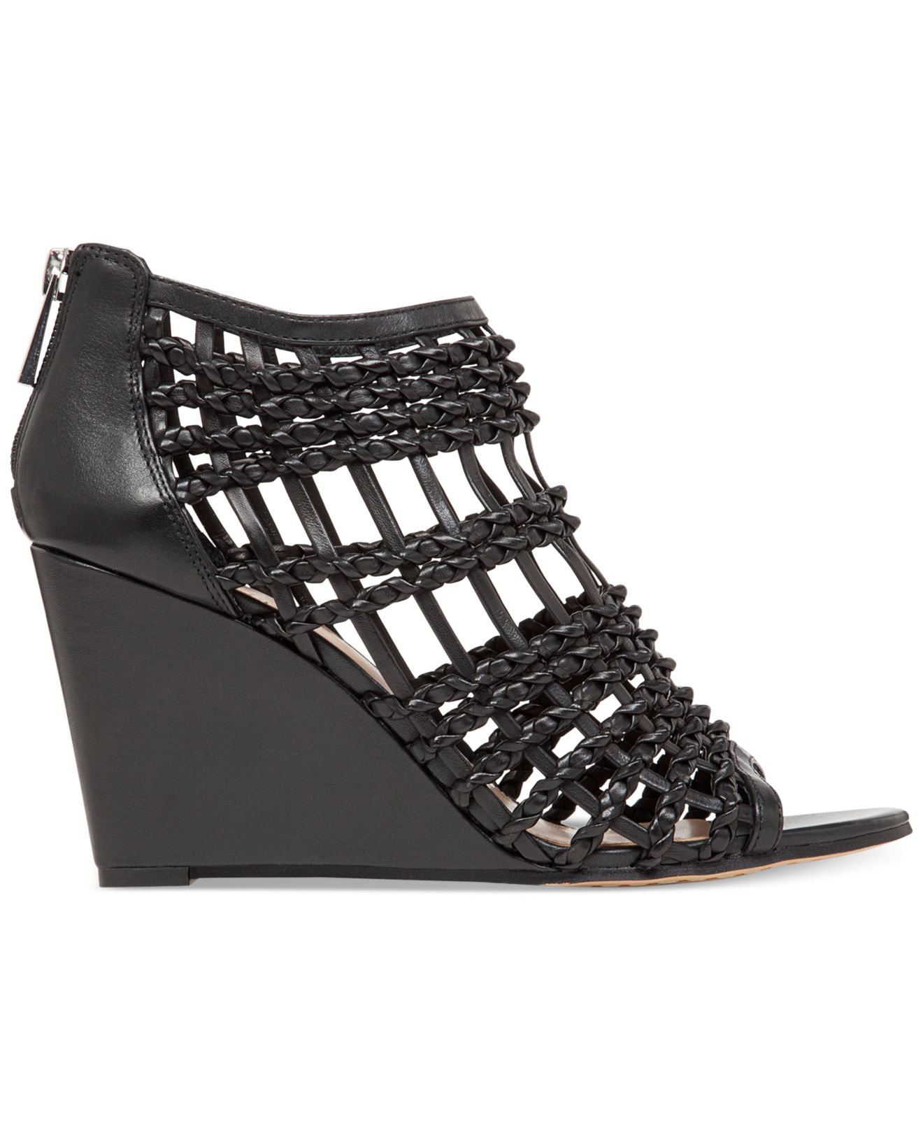 Vince Camuto Xya Wedge Sandals in Black - Lyst