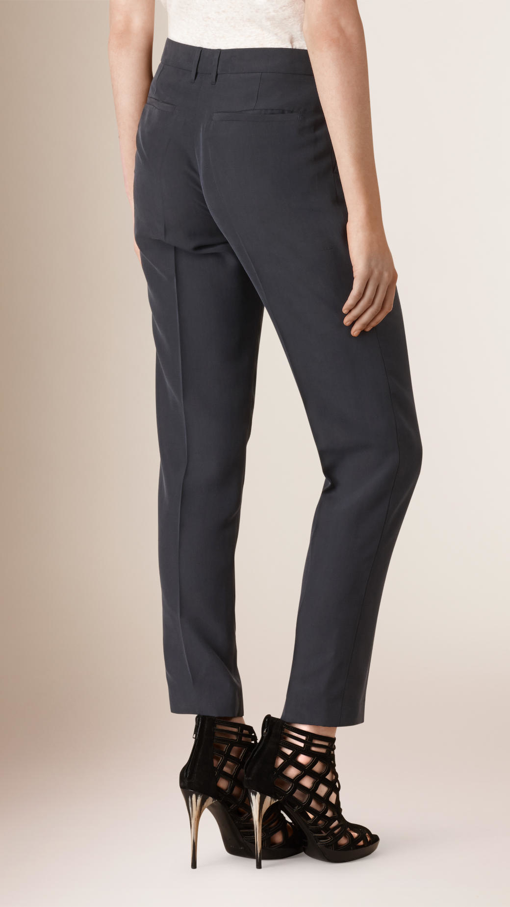 navy slim fit pants