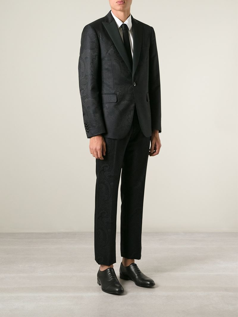 Lyst - Etro Paisley Pattern Suit in Black for Men
