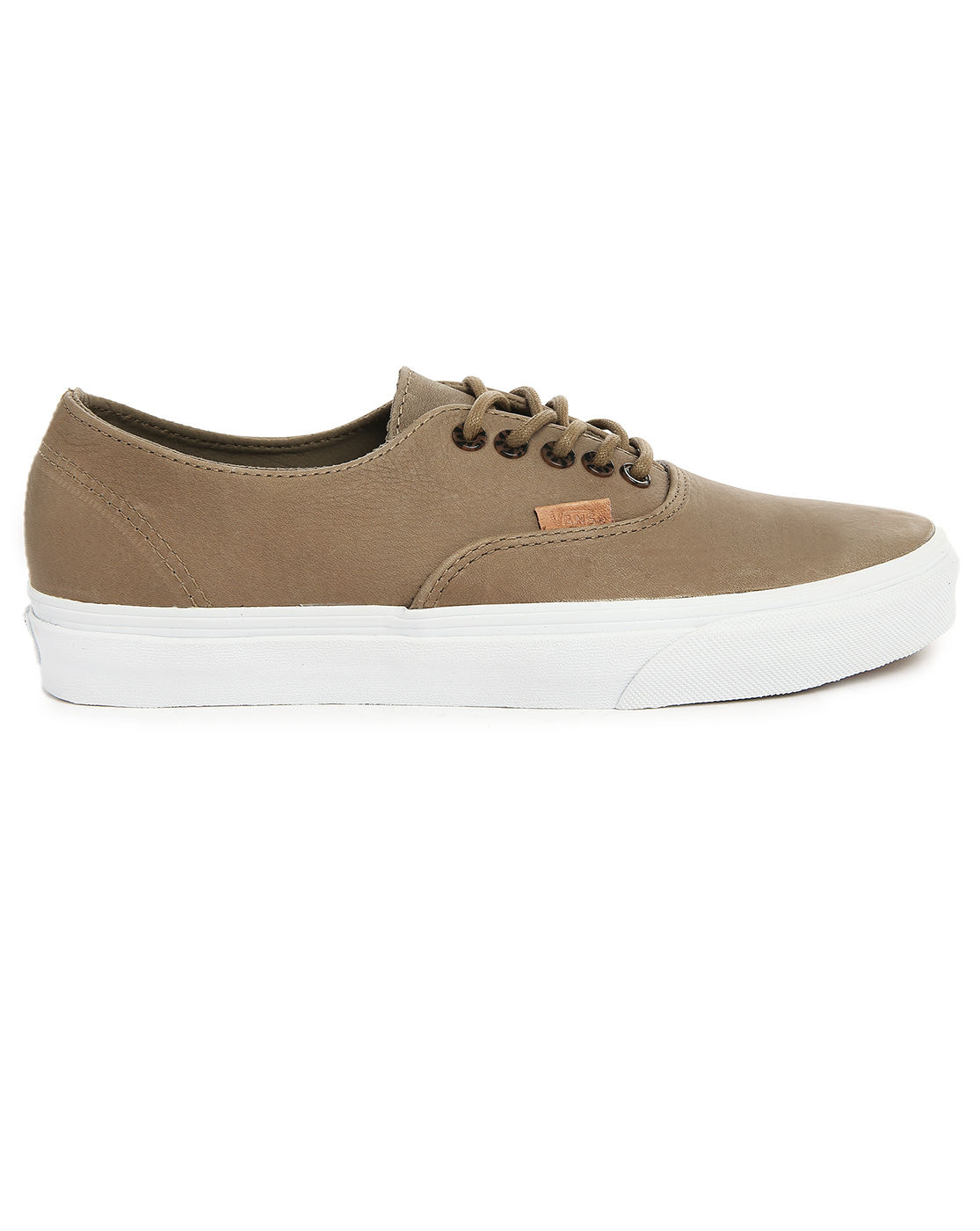Vans Taupe Leather Authentic California Sneakers in Brown for Men ...