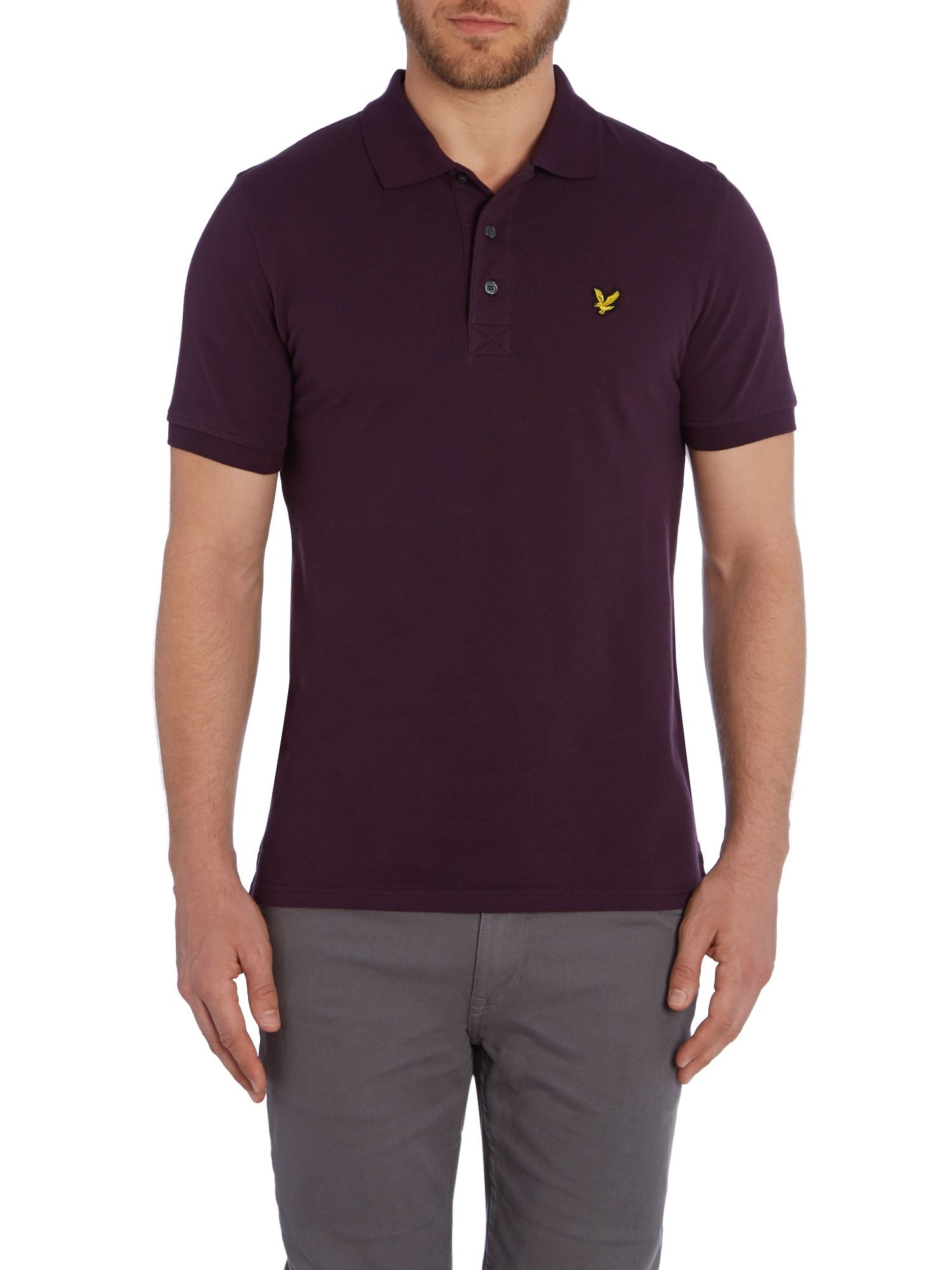 Lyle & Scott Regular Fit Classic Pique Polo Shirt in Purple for Men ...