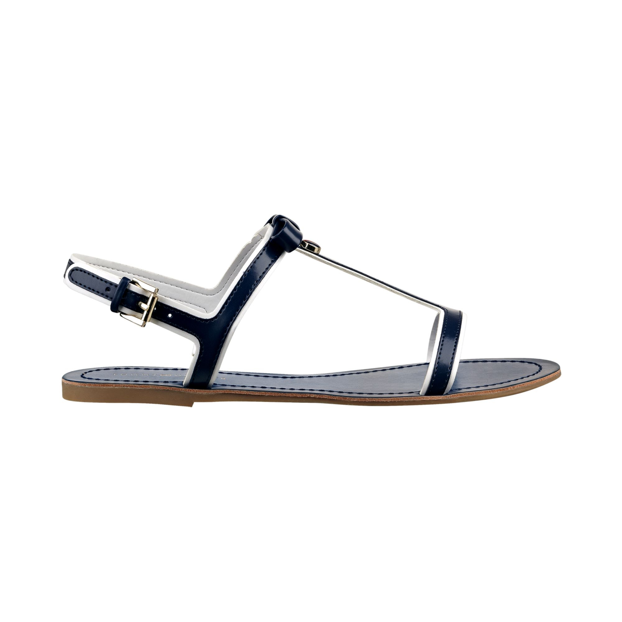 Tommy Hilfiger Womens Lisel Flat Sandals in Blue - Lyst