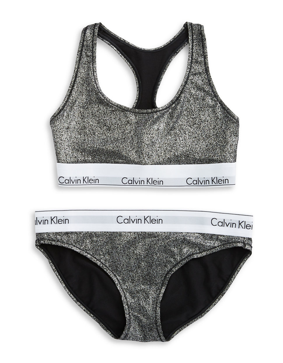 Calvin Klein Lounge Bra And Bikini Set In Black (Black Foil) | Lyst