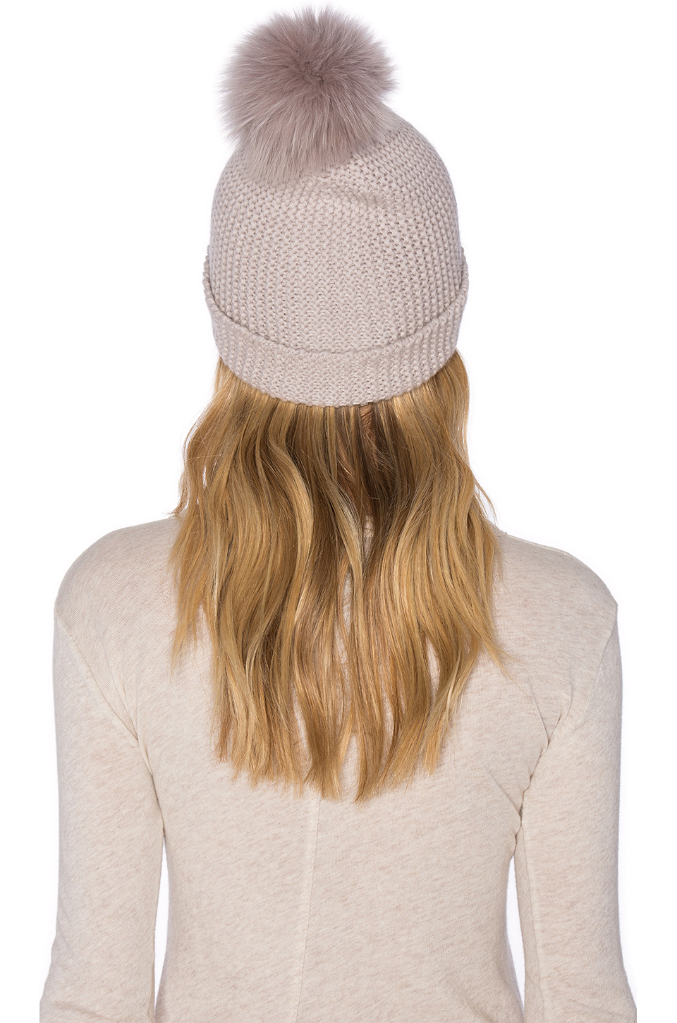 cashmere pom beanie