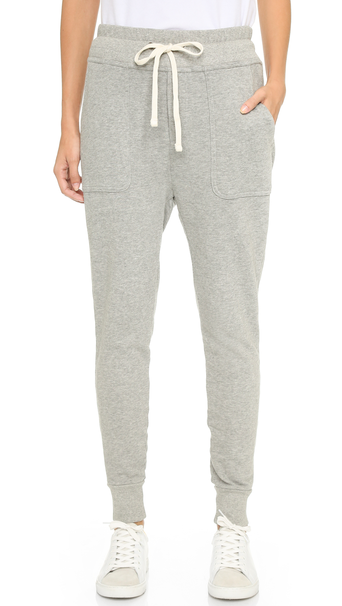 James perse Slouchy Sweatpants - Heather Grey in Gray | Lyst