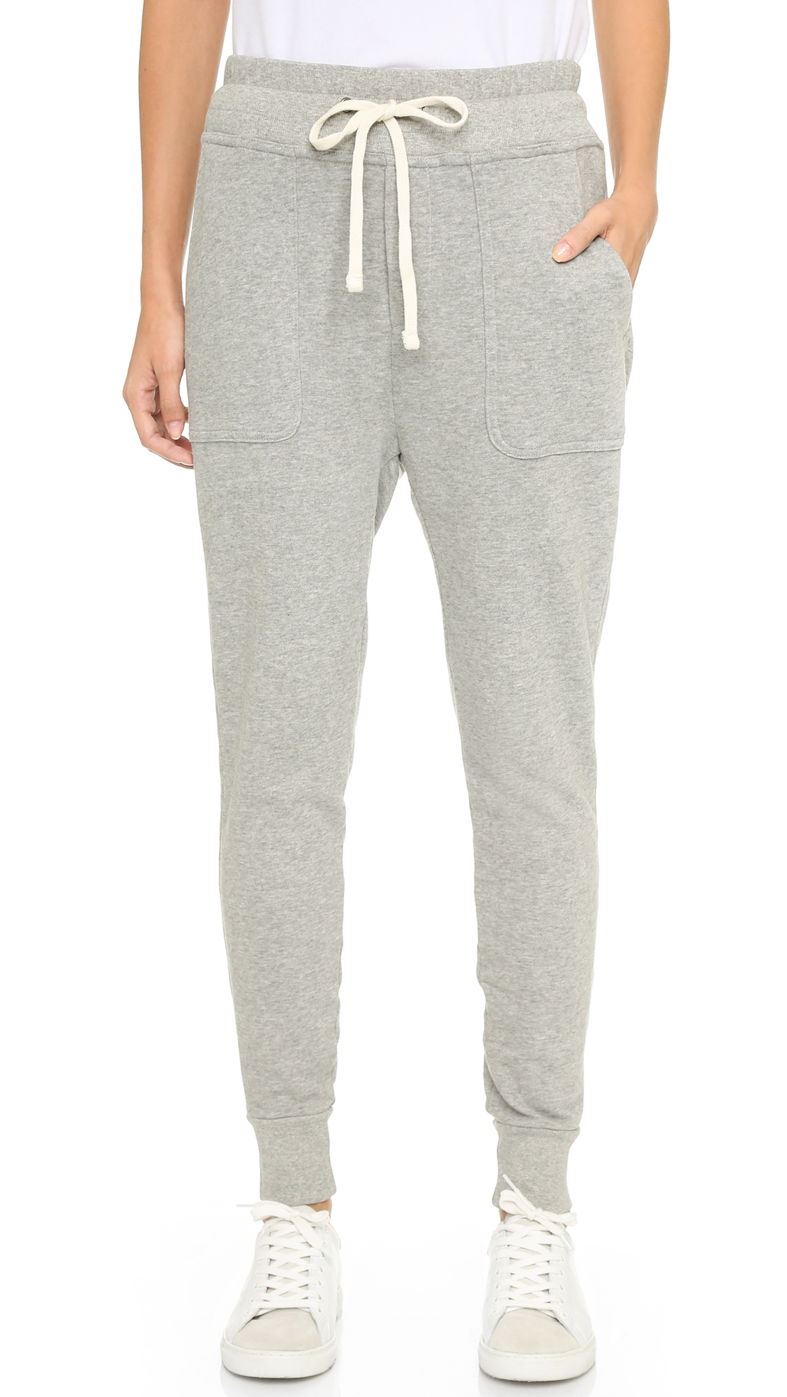 grey tapered sweatpants