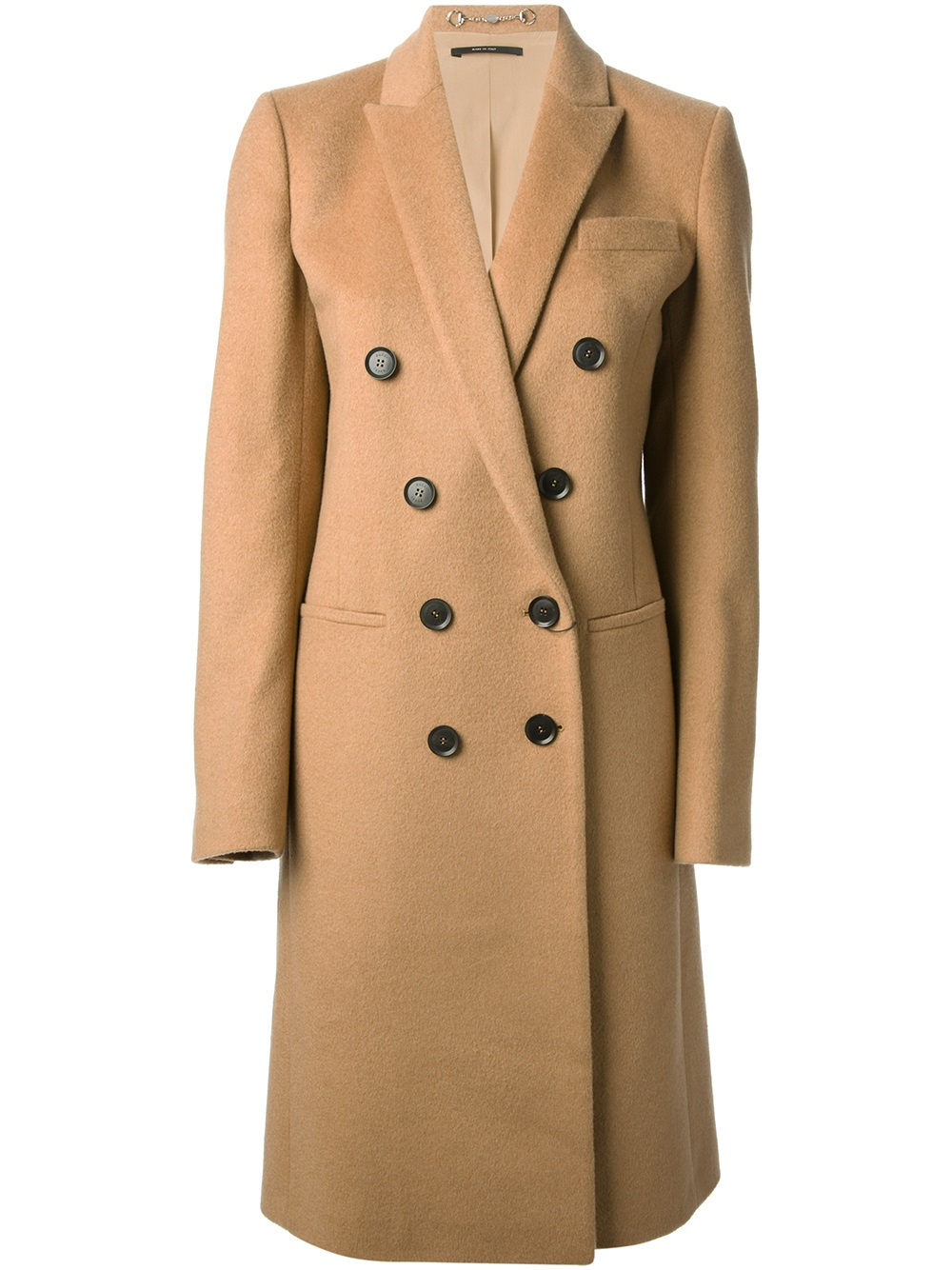 Lyst - Gucci Double Breasted Overcoat in Natural