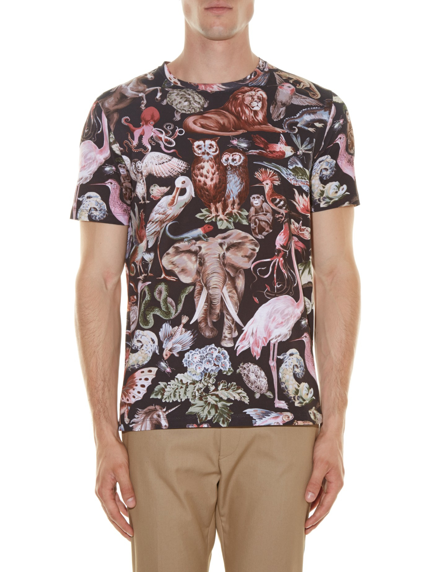 Valentino Animal-print T-shirt for Men | Lyst