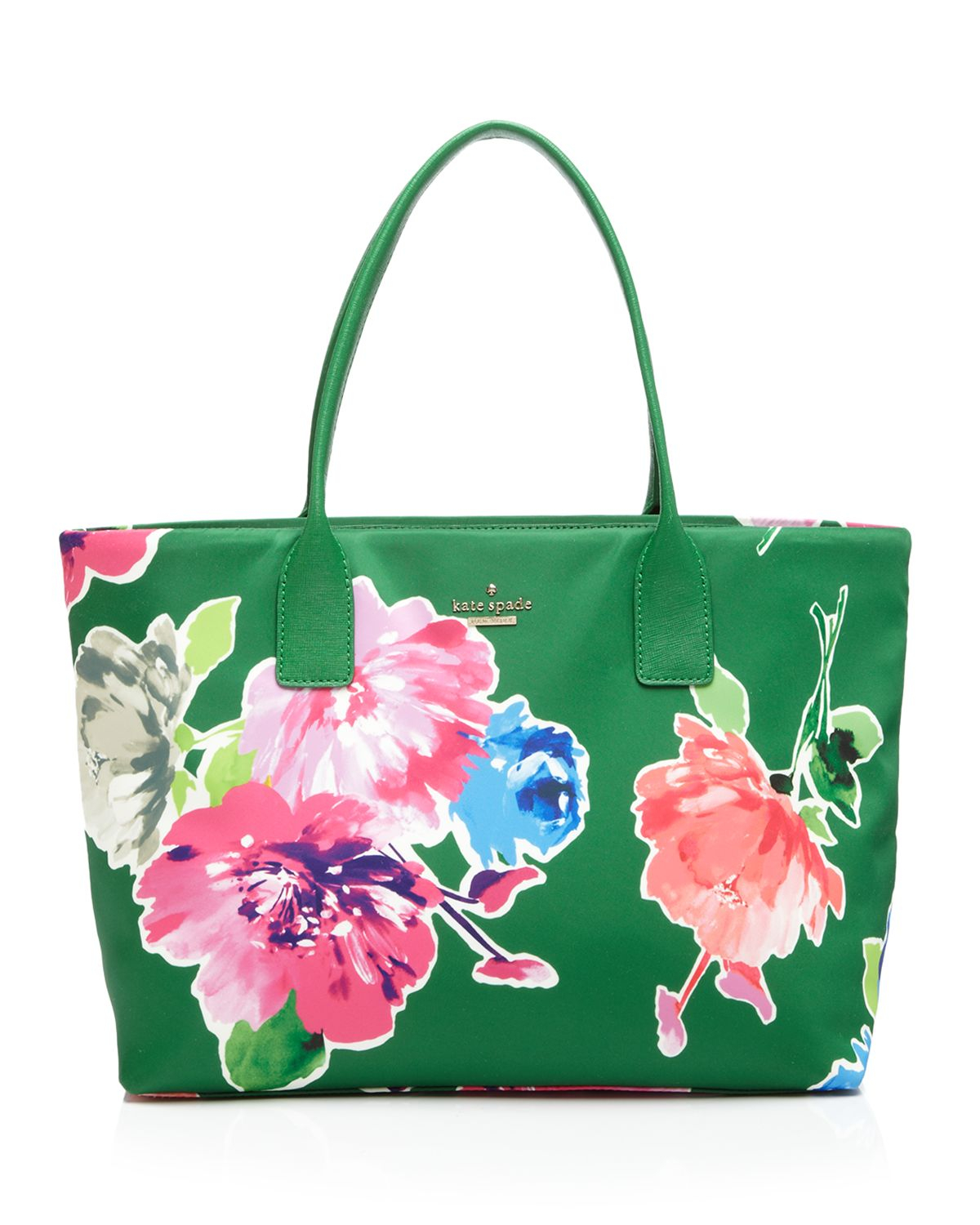 kate spade green floral tote