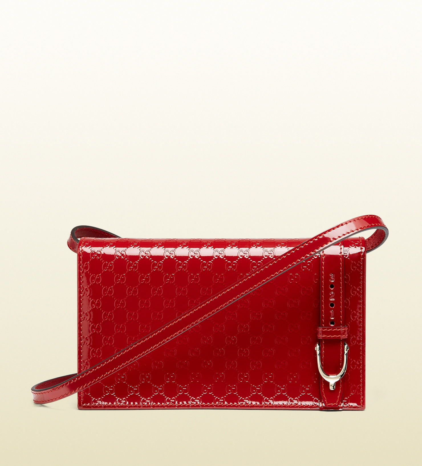 Gucci Nice Microssima Patent Leather Wallet Handbag in Red | Lyst