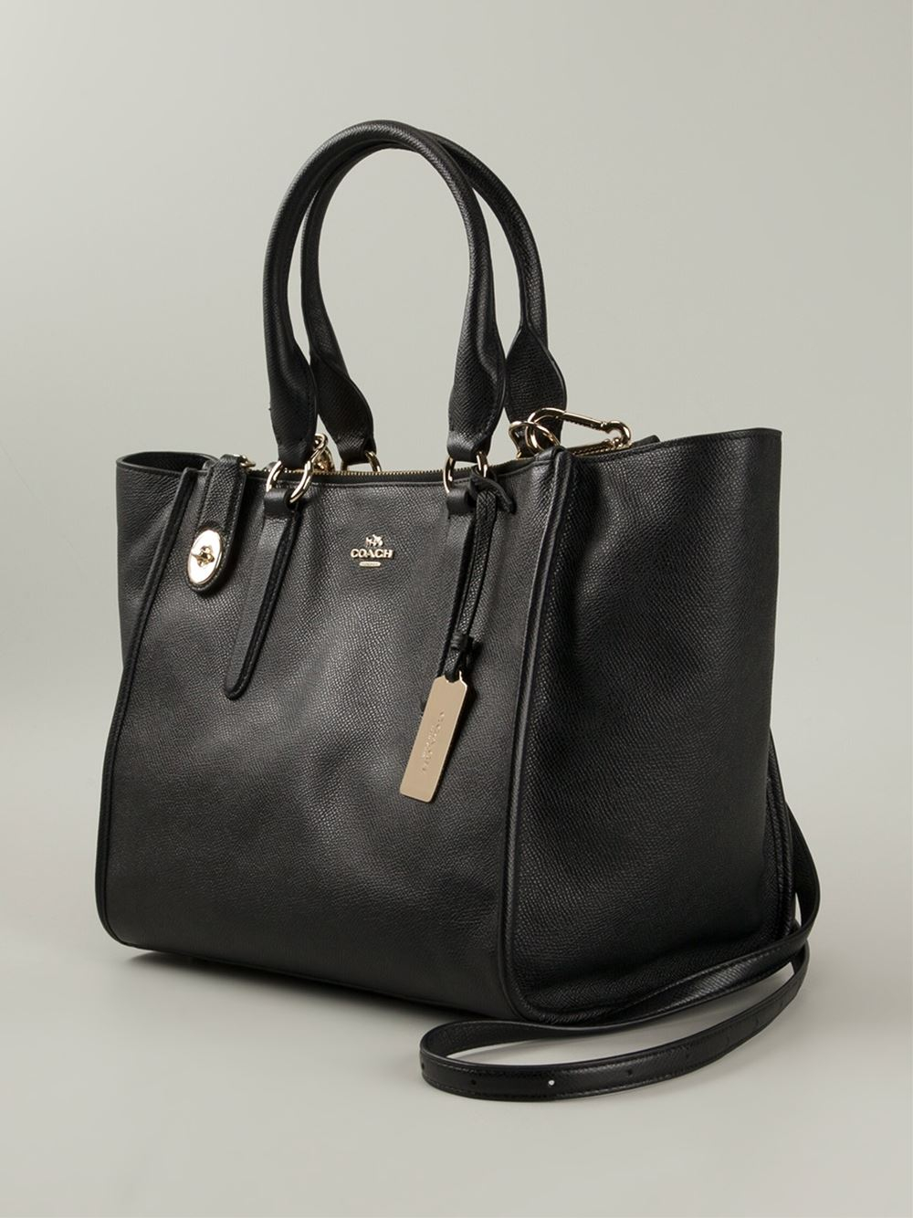 Coach Crosby Leather Shoulder Bag in Black Lyst