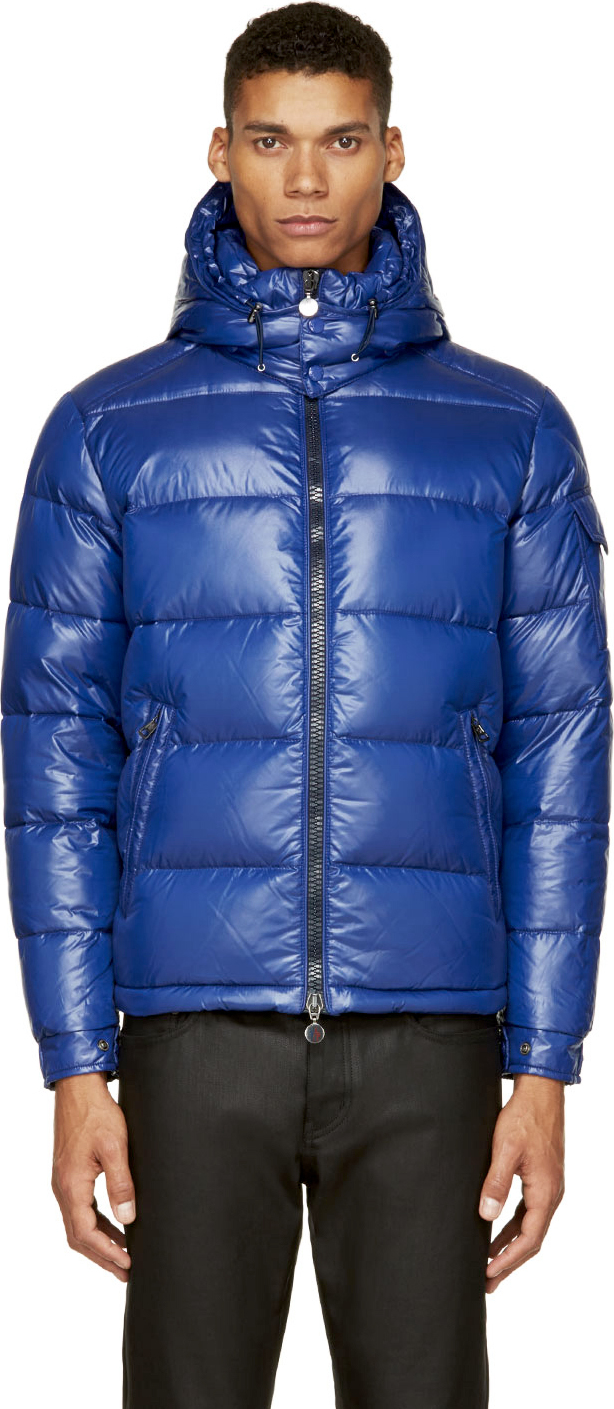 moncler blue nylon maya jacket moncler blue nylon maya jacket