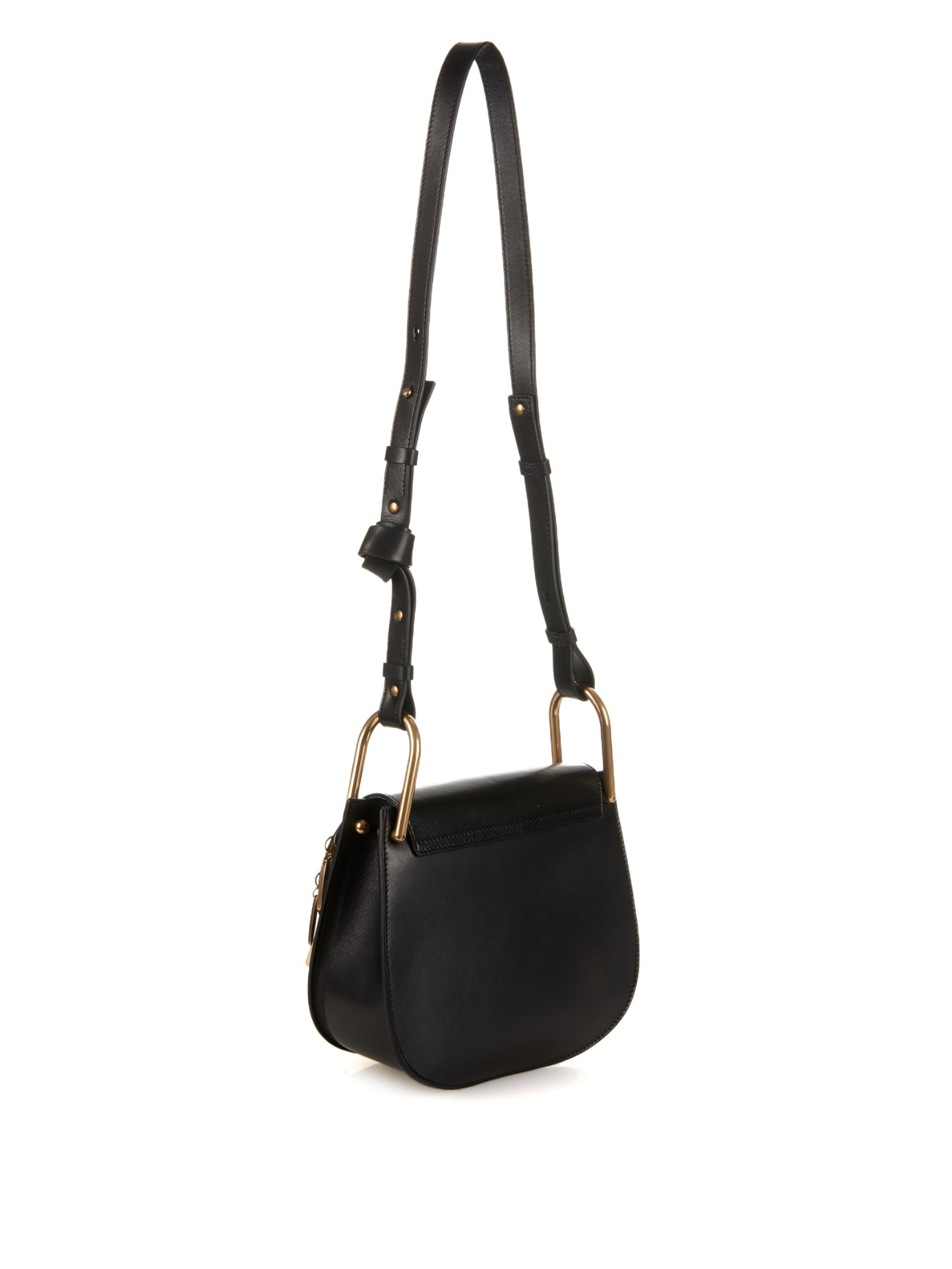 Chlo Hudson Small Leather Cross-body Bag in Black | Lyst