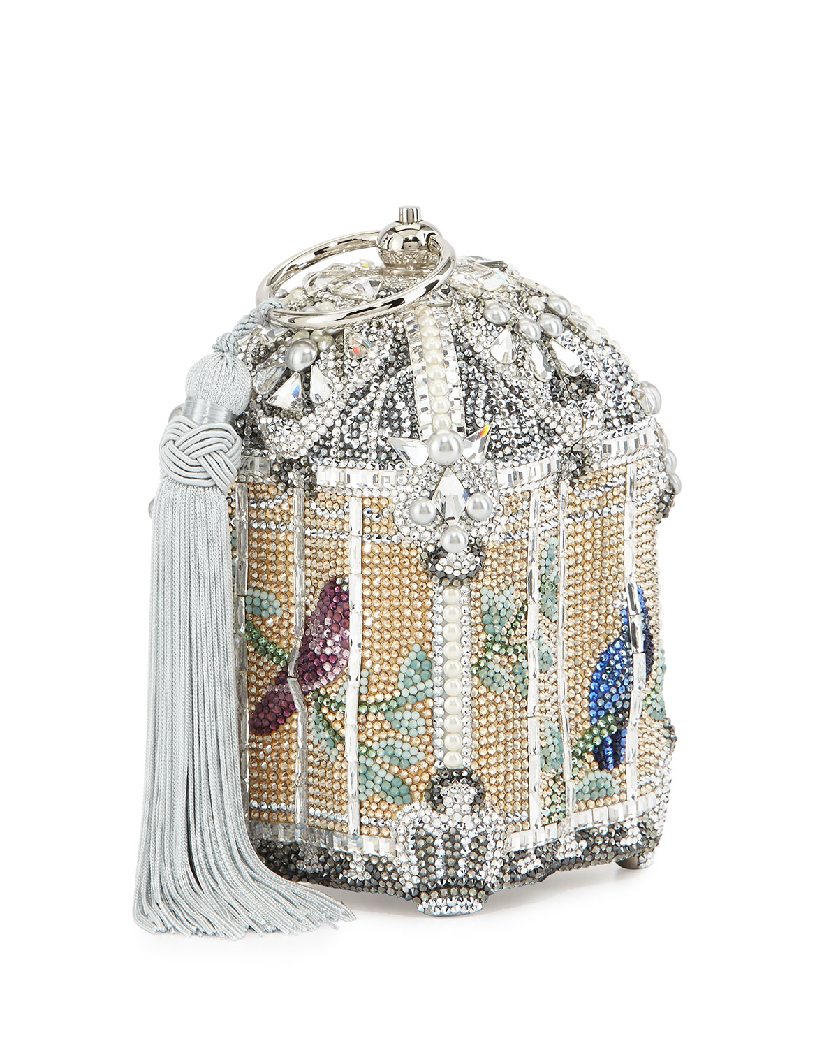 Lyst - Judith Leiber Couture Birdcage Crystal Clutch Bag in Metallic
