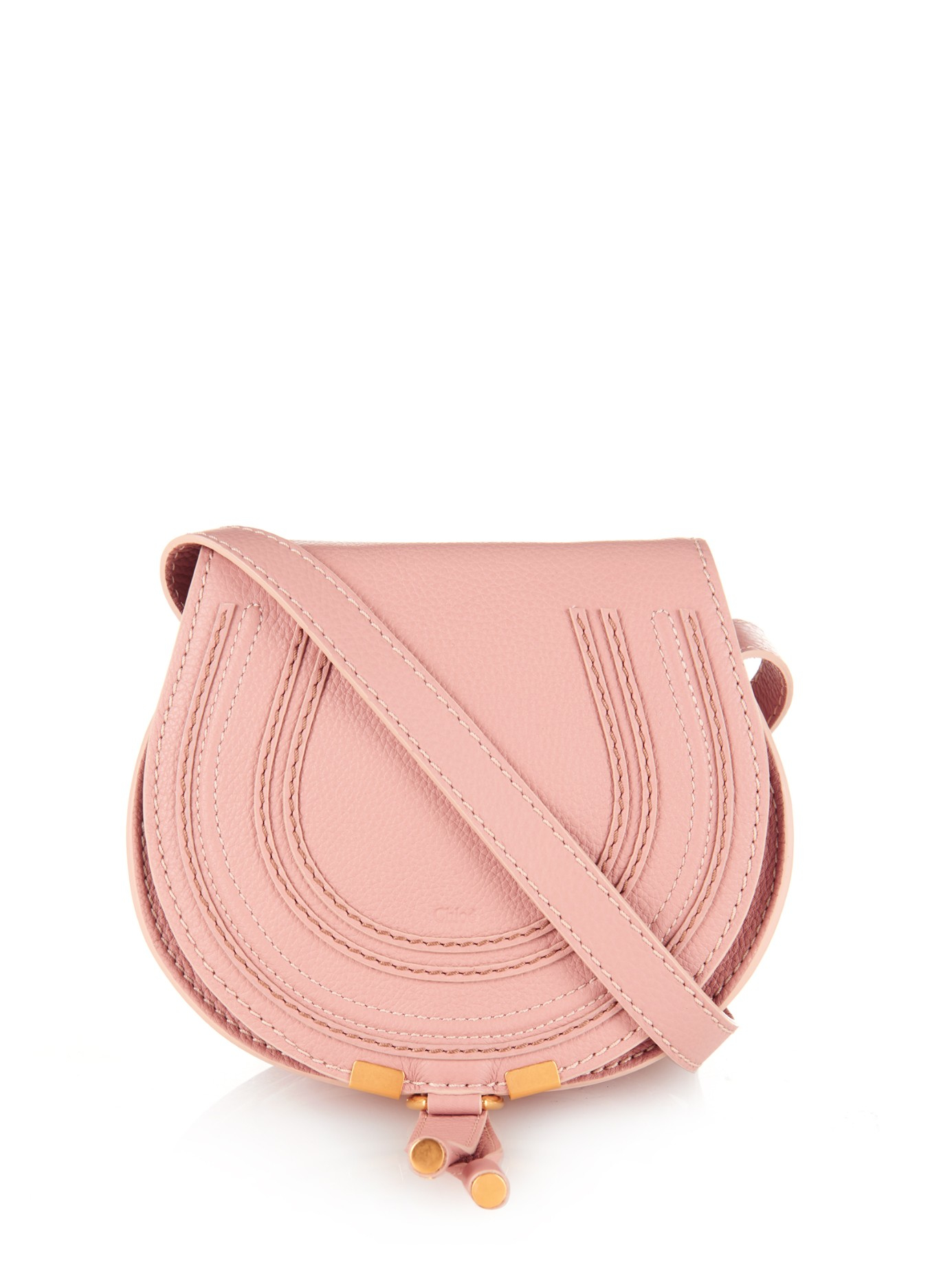 Lyst - Chloé Marcie Mini Leather Cross-Body Bag in Pink