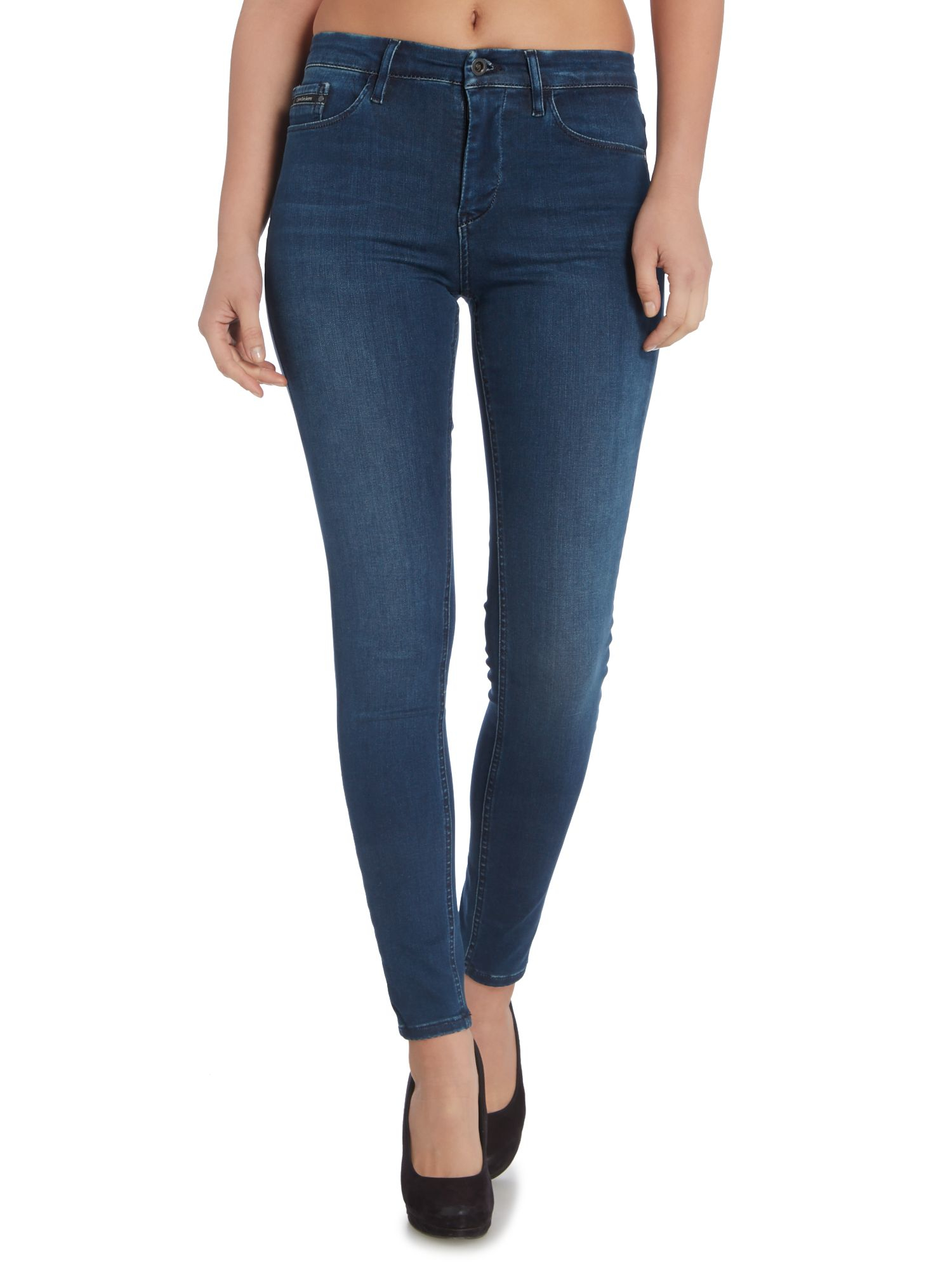 calvin klein high rise ankle skinny jeans