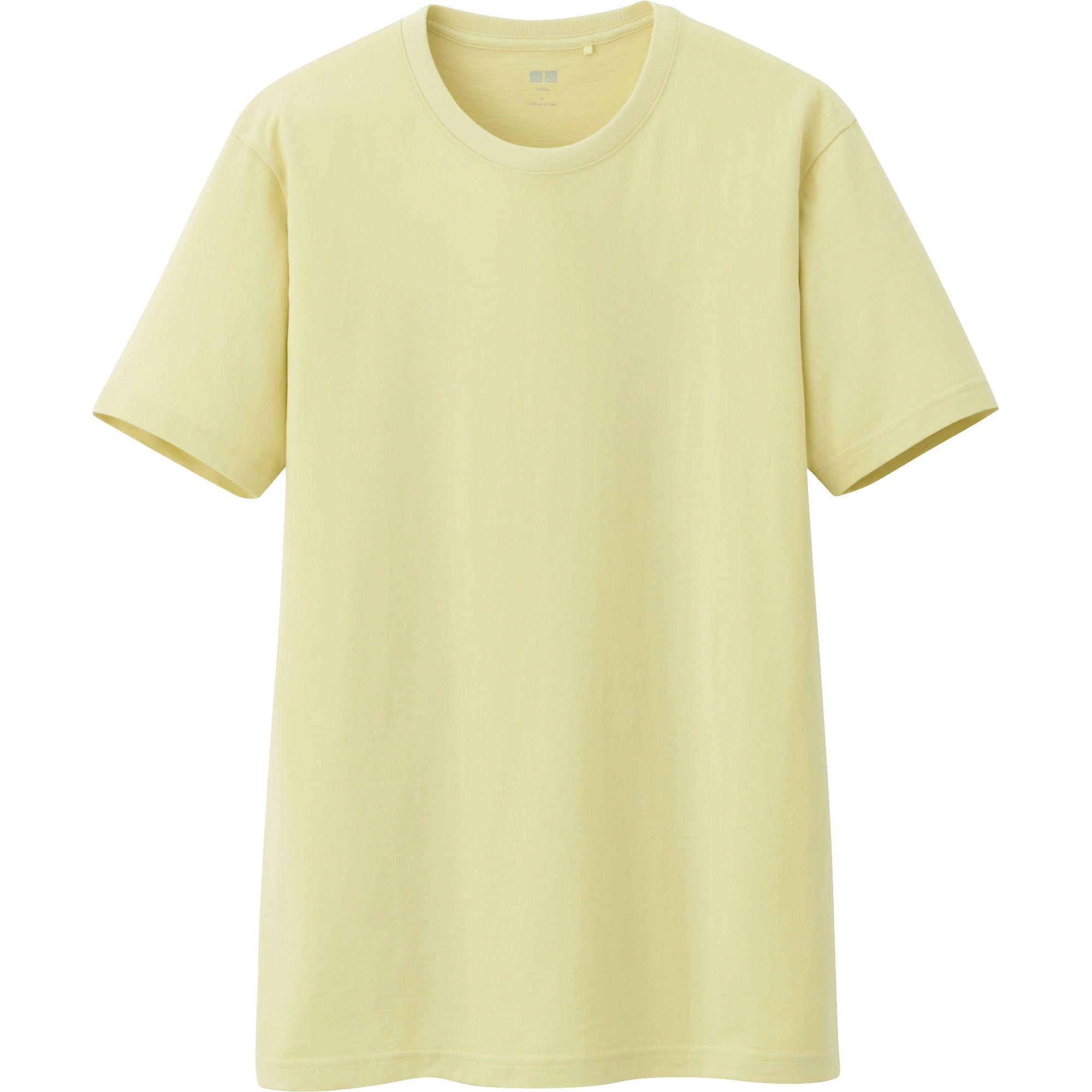 Uniqlo Men Supima Cotton Crew Neck Short Sleeve Tshirt in Yellow for ...