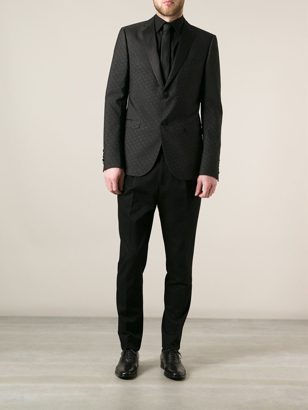 Gucci Dot Printed Suit in Black for Men | Lyst