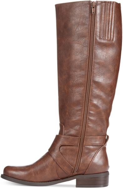 G By Guess Women'S Hertle Tall Shaft Wide Calf Riding Boots in Brown | Lyst