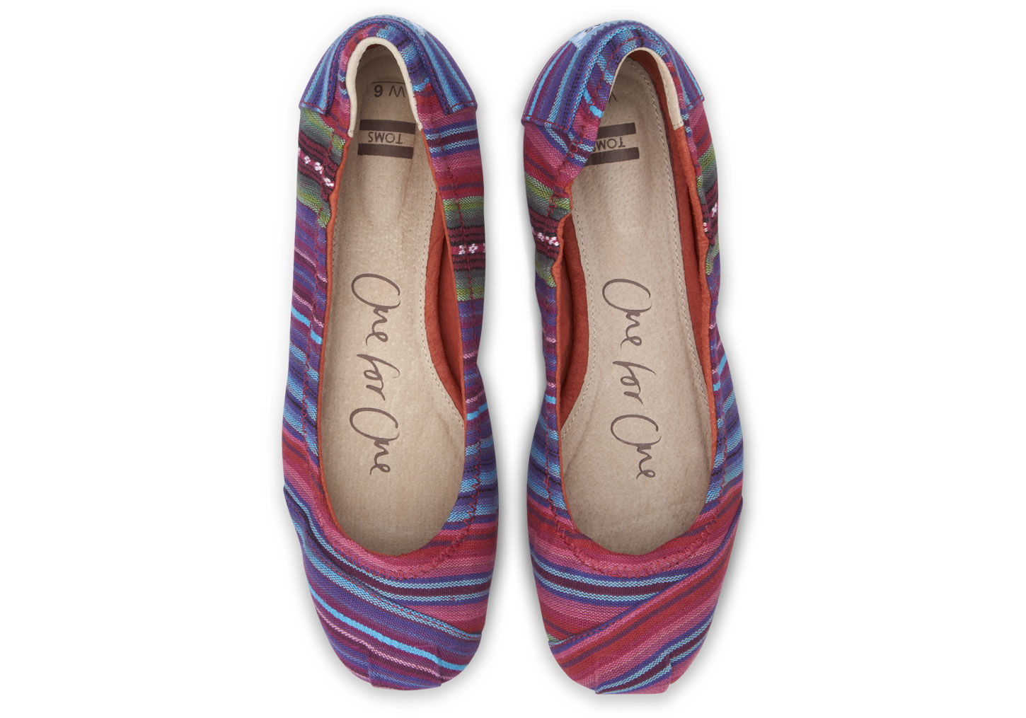 multicolor ballet flats