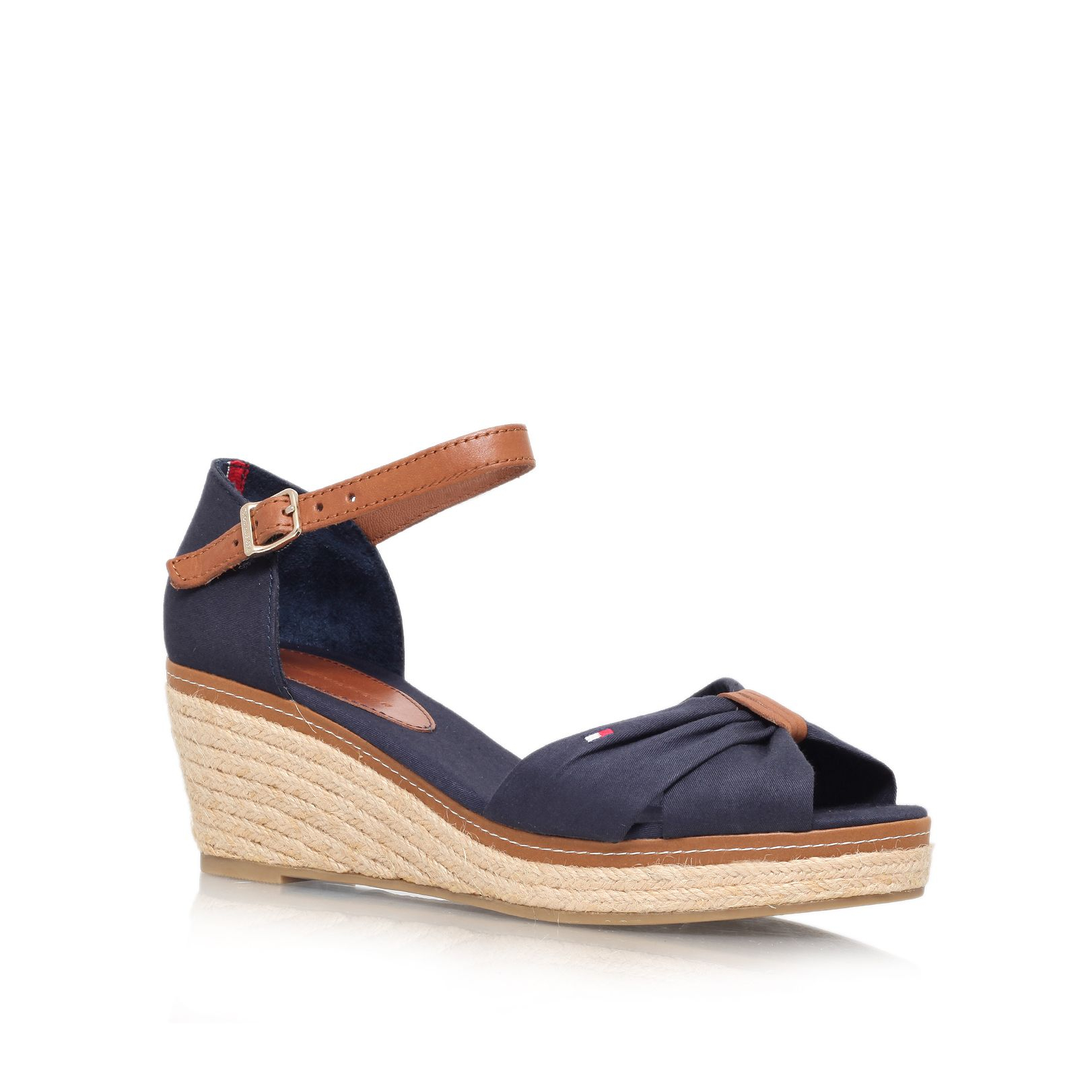 Tommy Hilfiger Elba 19D Mid Wedge Heel Sandals in Blue (Navy) | Lyst