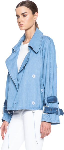 Acne Studios Joan Cotton Jacket in Blue (Light Denim) | Lyst