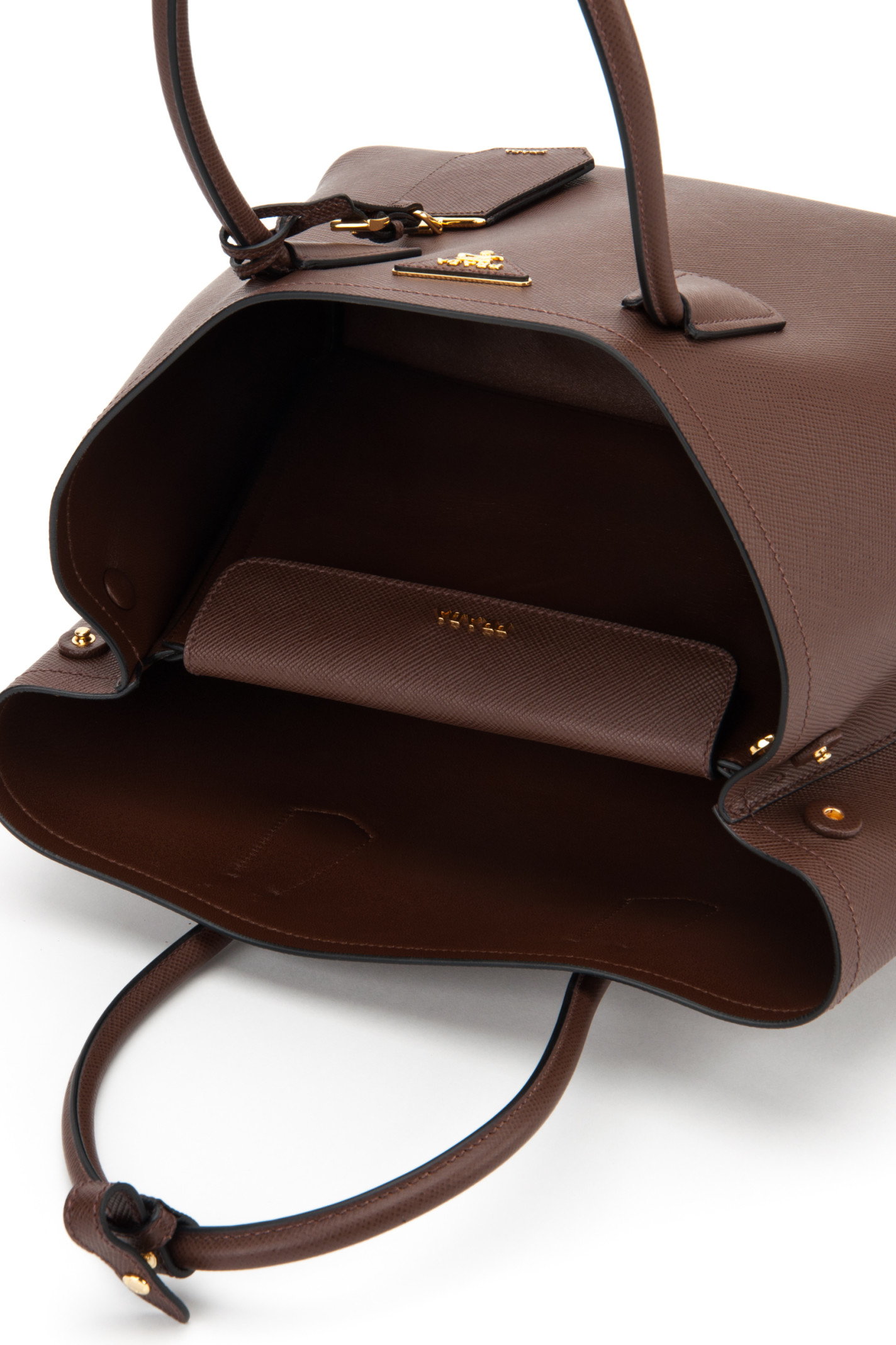 Prada Saffiano Bag in Brown (CACAO/COCCO) | Lyst  