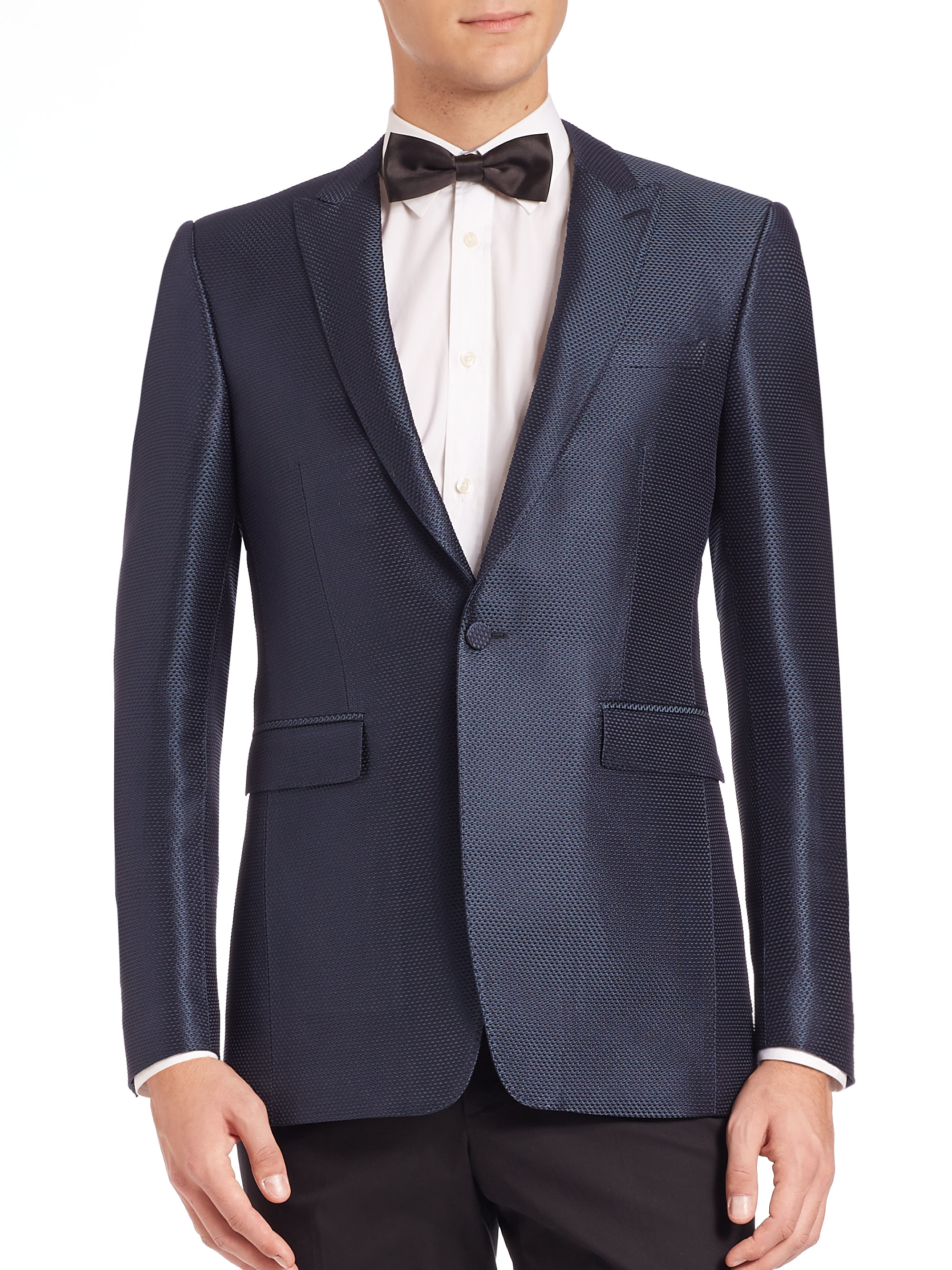 Lyst - Burberry Latham Silk Jacquard Jacket in Blue for Men