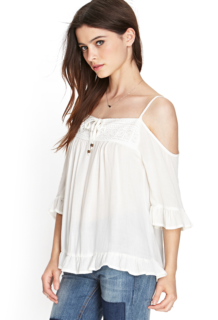 cold shoulder shirt forever 21