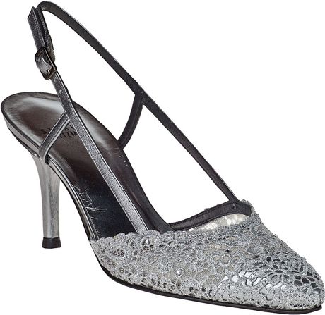 stuart weitzman silver evening shoes
