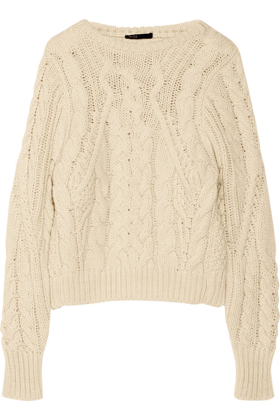 Maje Kalimnos Aran-Knit Sweater in White (Natural) - Lyst