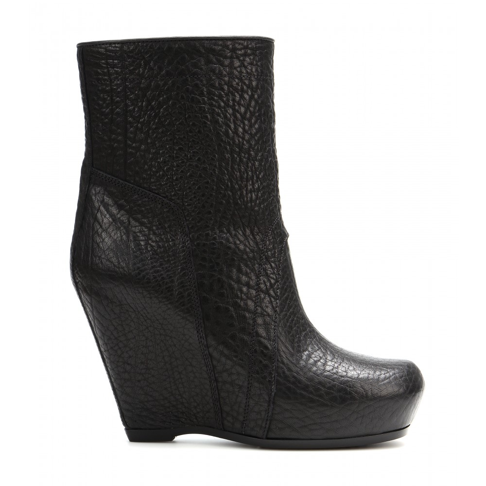 hobbs alice chelsea boots rick owens classic leather wedge ankle boots in black lyst hobbs alice chelsea boots rick owens classic leather wedge ankle boots in black lyst