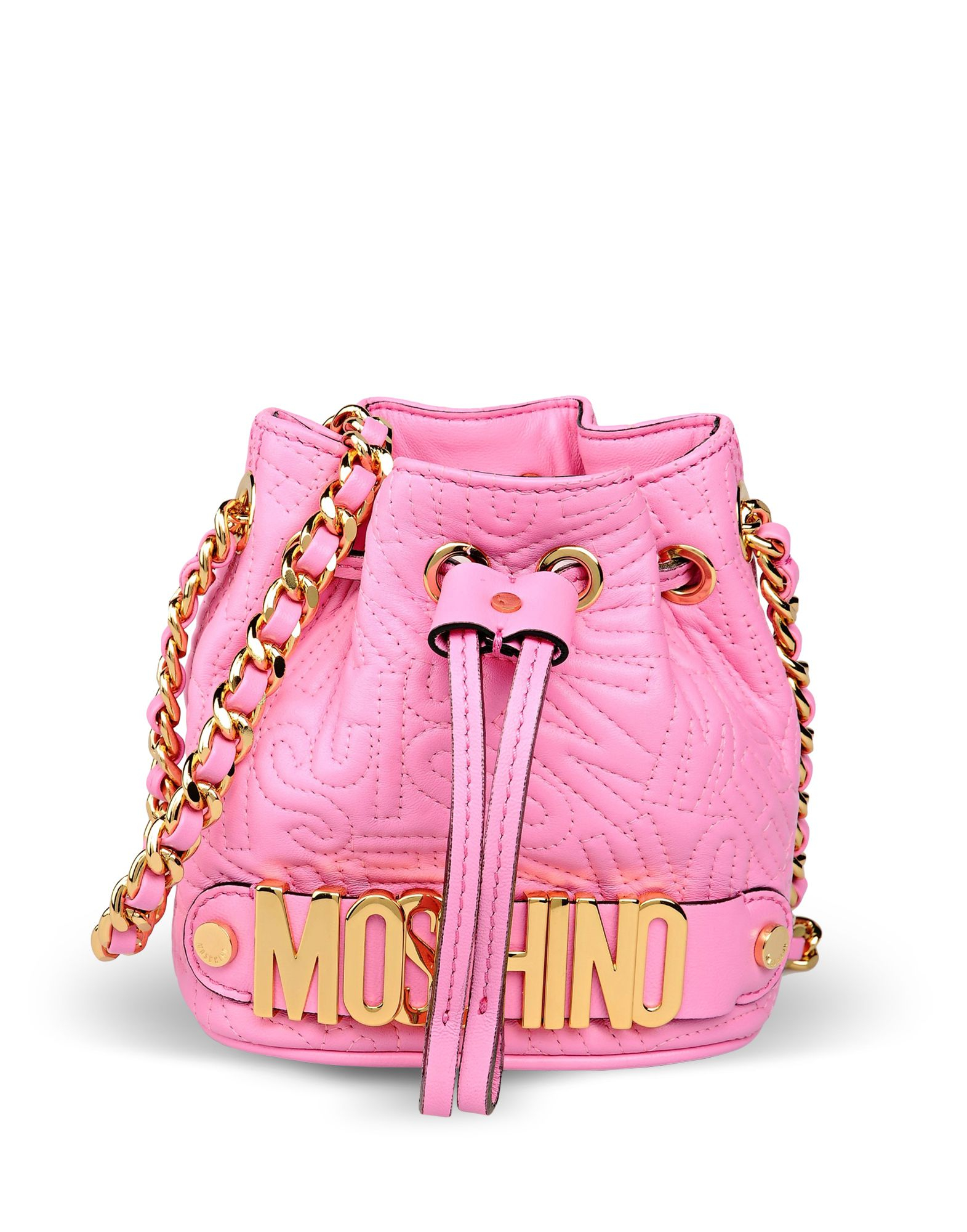 Moschino Small Leather Bag in Pink | Lyst