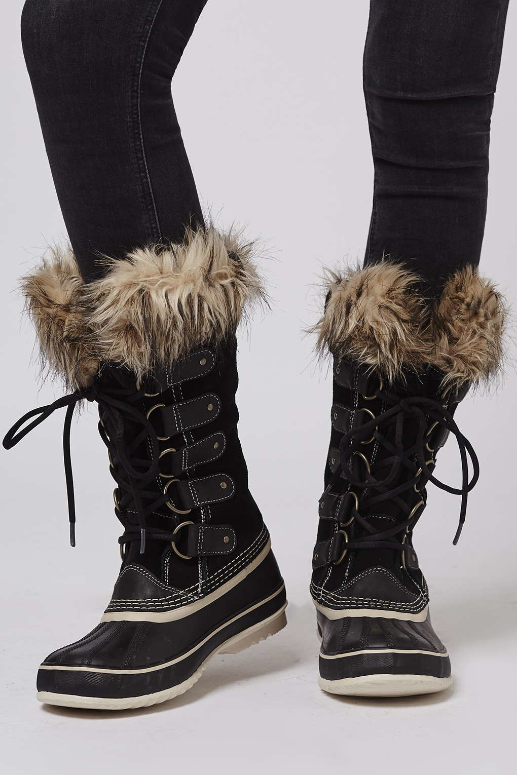 Lyst - Topshop Joan Of Arctic Sorel Boots in Black