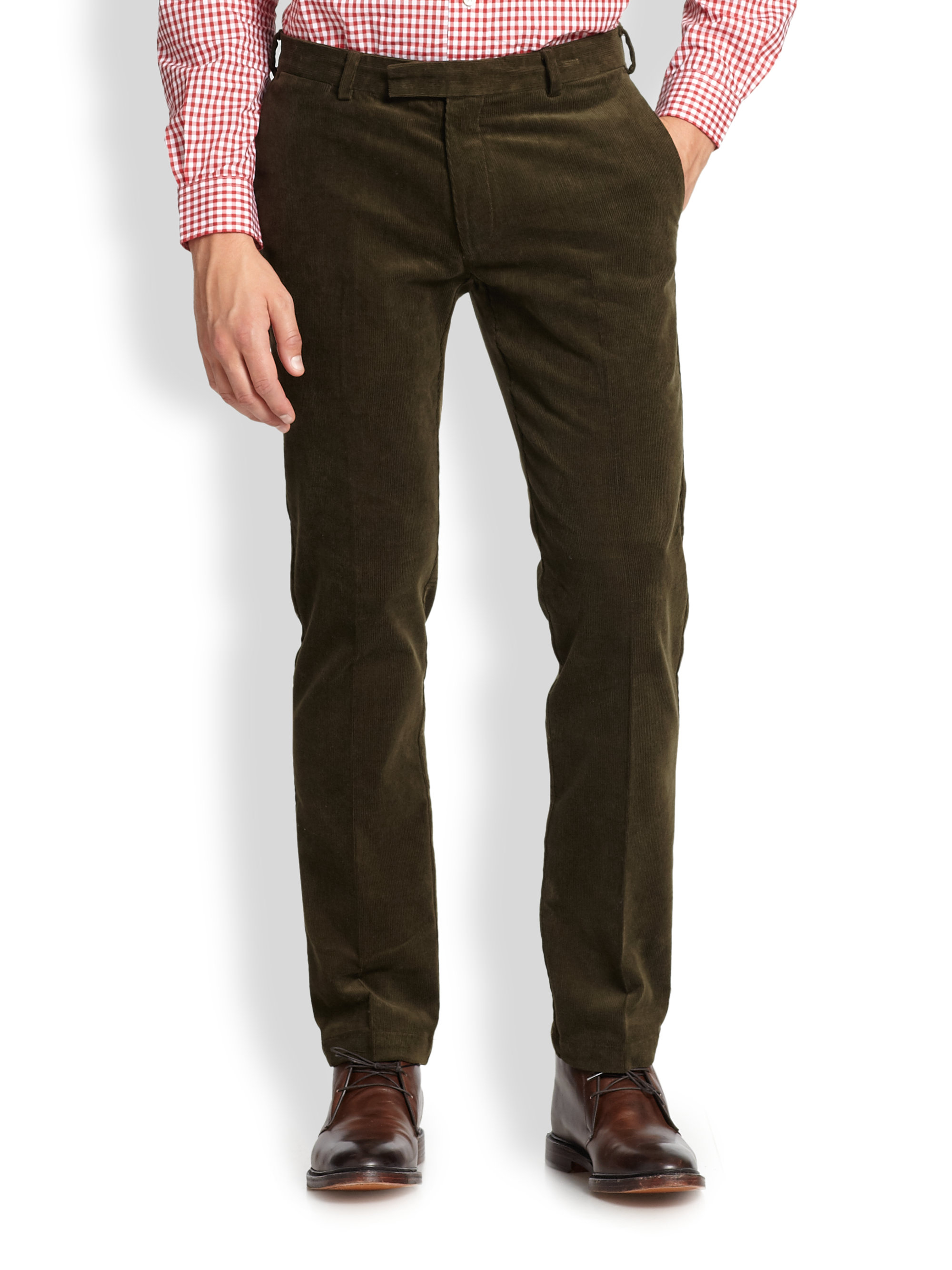 Polo ralph lauren Slim-Fit Hudson Stretch Corduroy Pants in Brown for ...