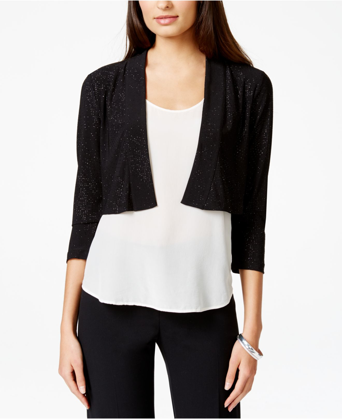 plus size black bolero