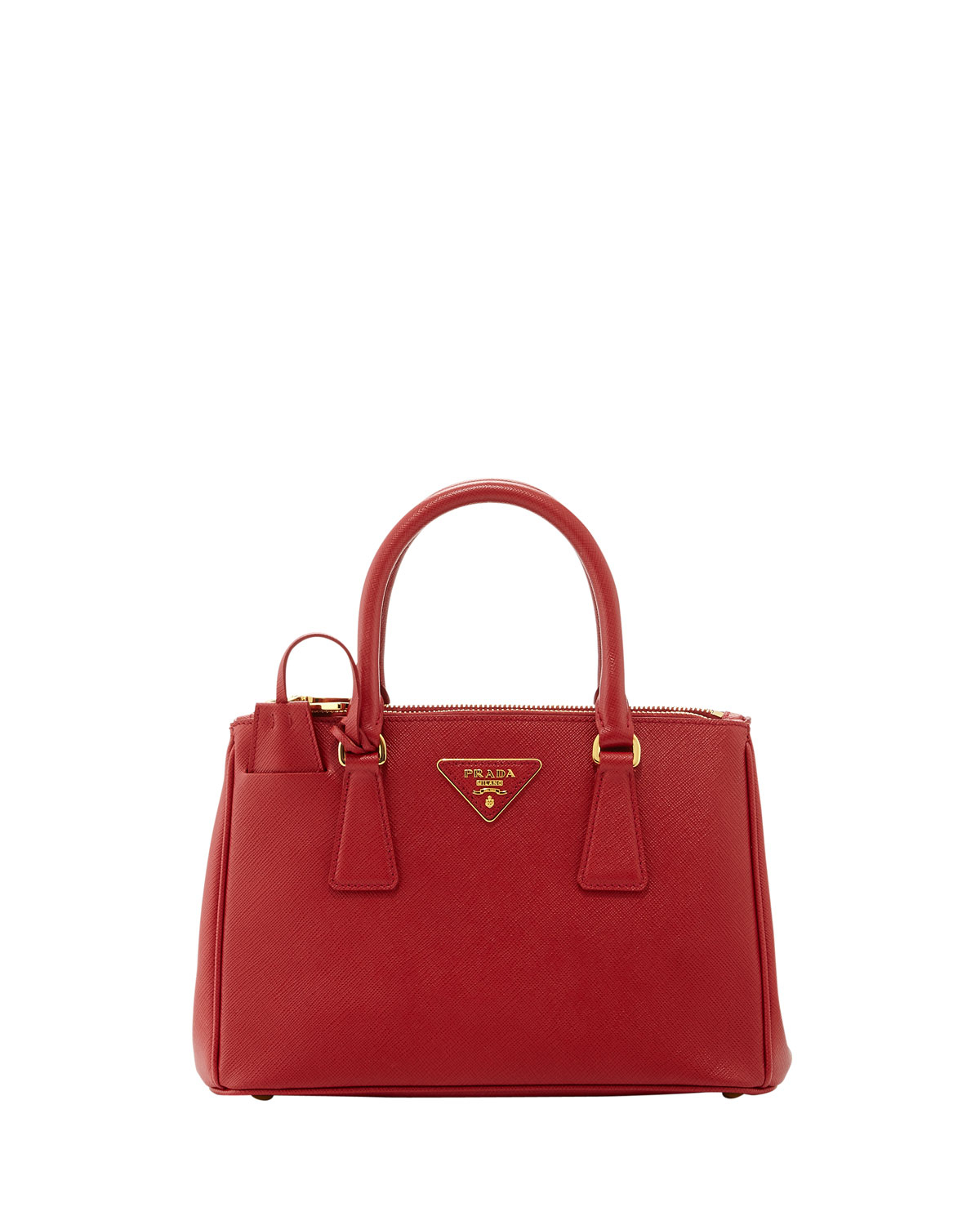 Prada Saffiano Baby Executive Tote Bag With Strap in Red | Lyst  