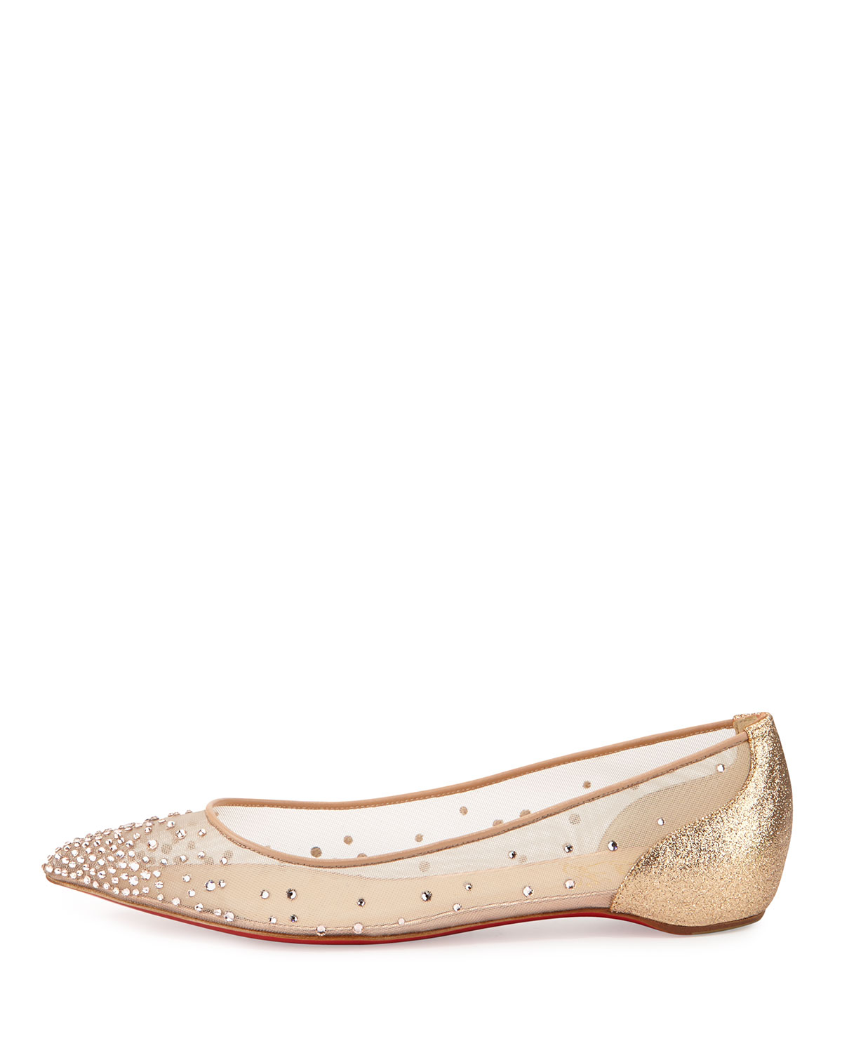 louboutin strass flats