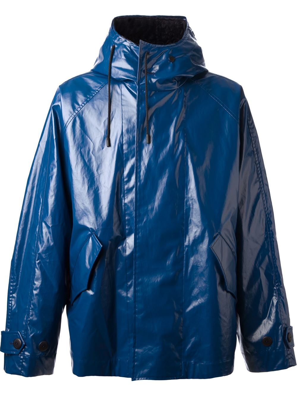 Lyst - Christopher Kane Hooded Windbreaker Jacket in Blue for Men
