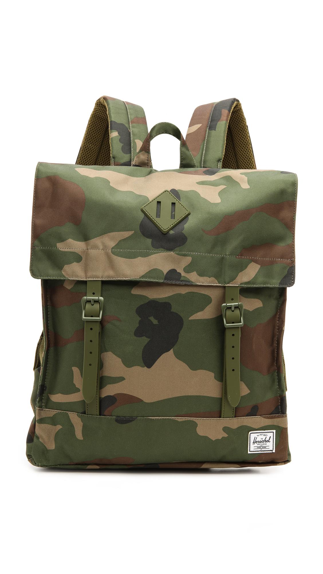 Herschel supply co. Survey Backpack Camo in Green Lyst