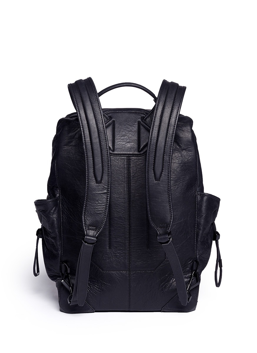 Lyst - Alexander Wang 'Wallie' Crinkle Lambskin Leather Backpack in ...