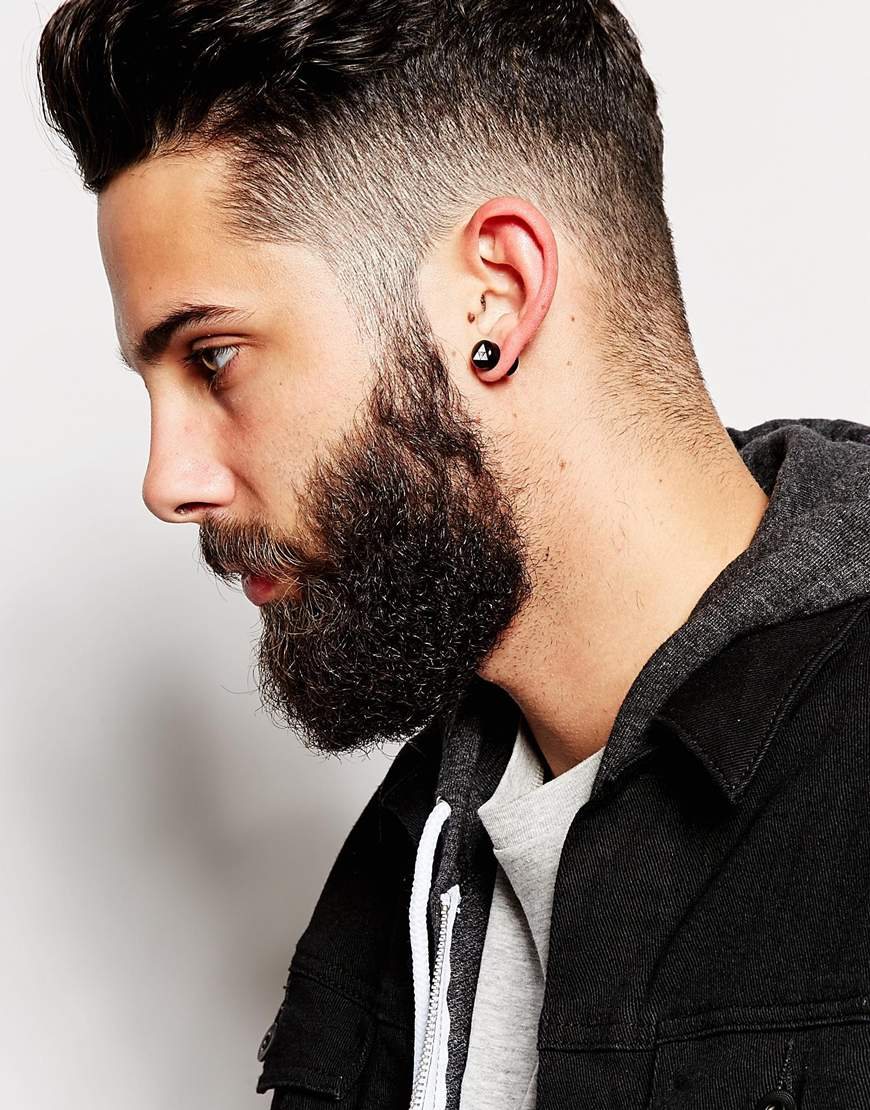 Lyst Asos Geo Tribal Plug Earrings In Black For Men