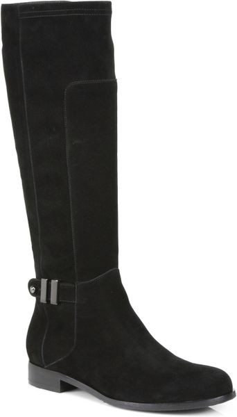 Aquatalia By Marvin K Dovert Suede Riding Boots in Black | Lyst
